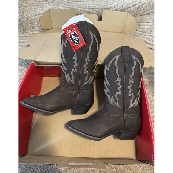 Justin Women’s Size 8B Rosella Western Cowboy Boot Round Toe Brown L2720 - Picture 1 of 10